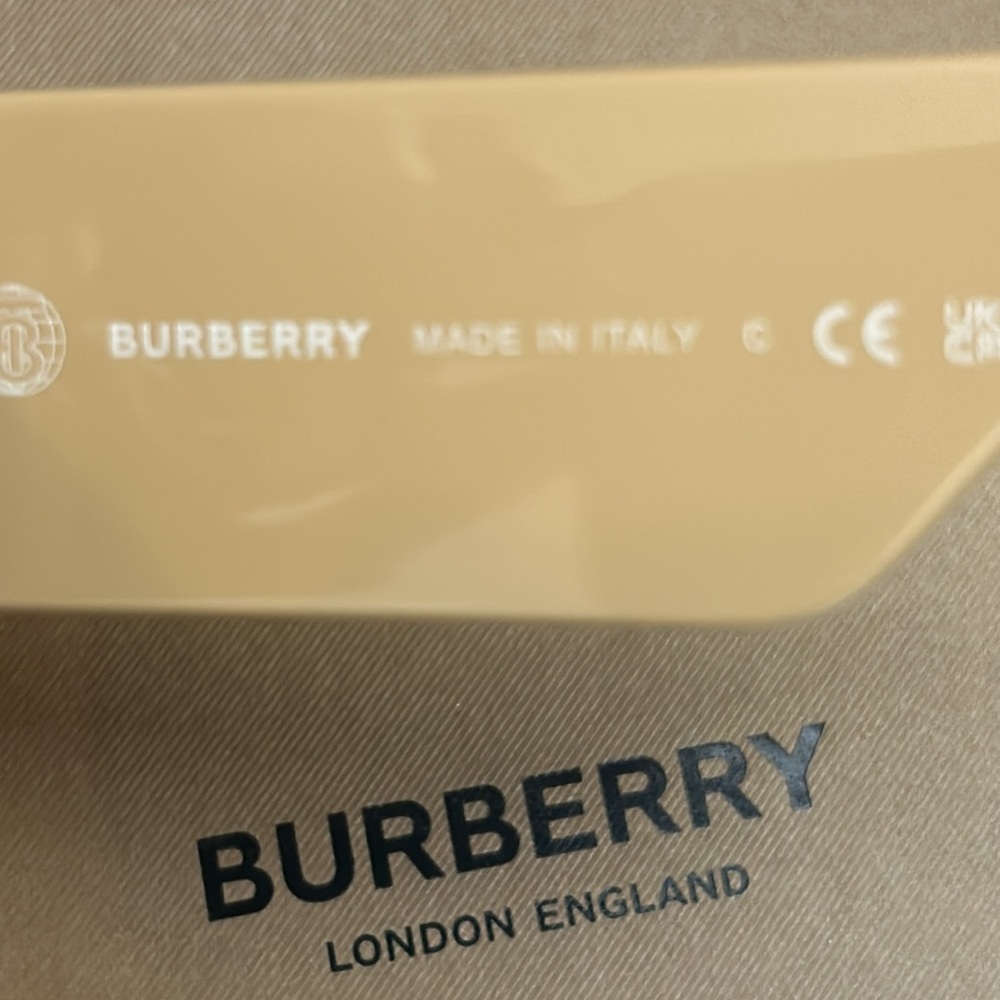 Burberry Beige Pink Gradient Dark Brown Sunglasses New - Picture 5 of 9